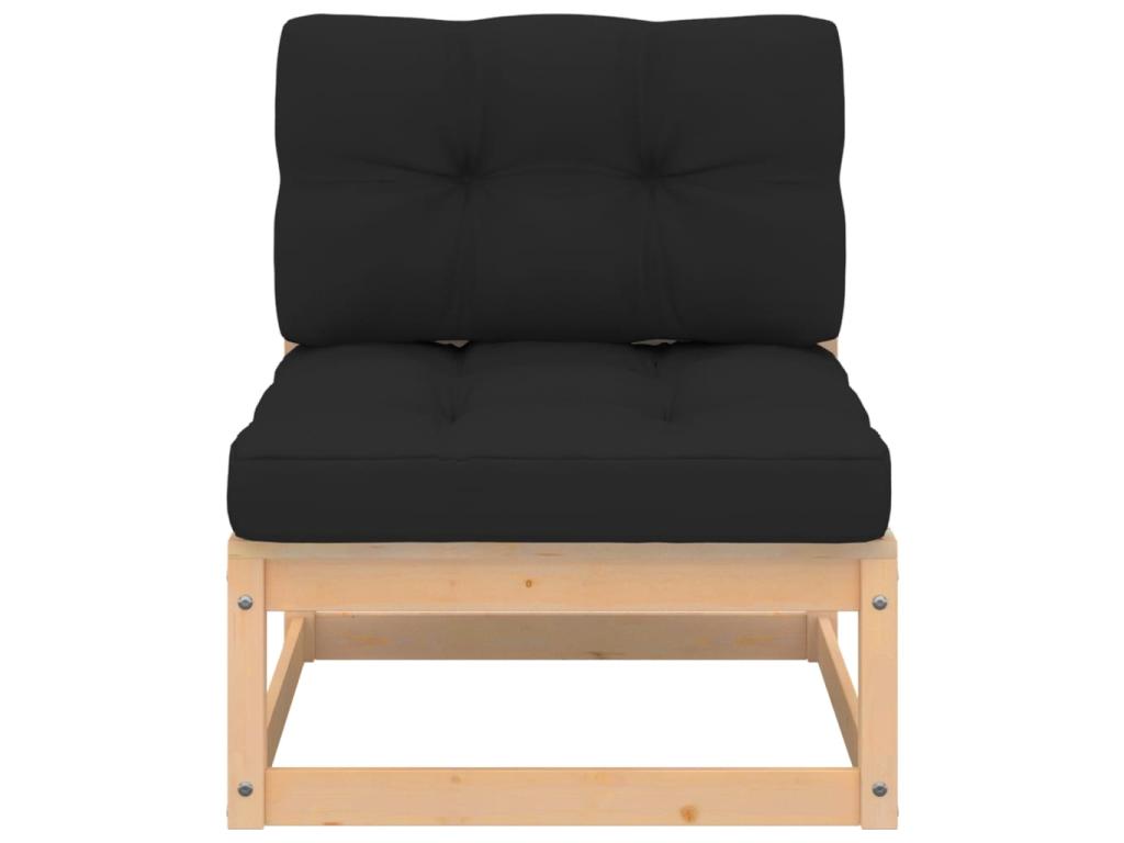 5-piece garden furniture set with cushions, solid pine wood, 10 95816SVTC