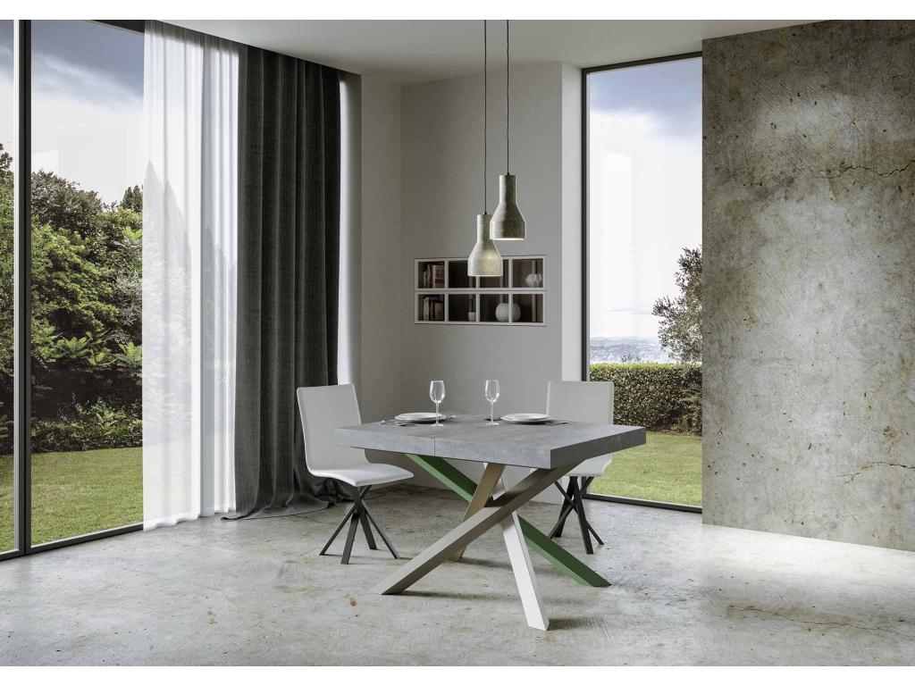Extendable table 90x120/224 cm Artvivrestore Premium Concrete Grey frame 4/A 30055UIDN