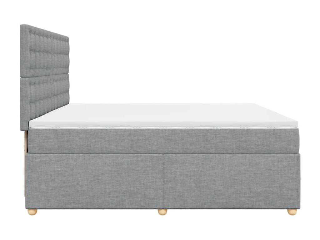 Artvivrestore bed base with mattress, light grey, 200x200cm, fabric, 56966YVCQ