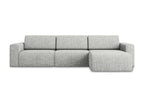 Modular corner sofa M right-hand in Strukturstoff - silver - Artvivrestore 07398GIAT