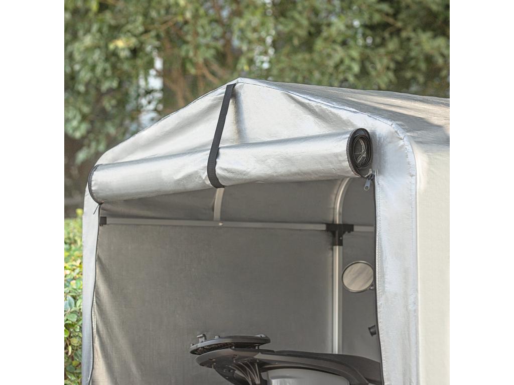 Artvivrestore KLS11-L Garden Shed Multifunctional Storage Tent for Bicycles, Outdoor Use, Silver Color, 159x219x165 cm, 75268AWPX