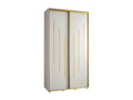 Artvivrestore 8 Sliding Door Wardrobe 235.2/140/60 2 Doors White/White/Gold 26420NRXE