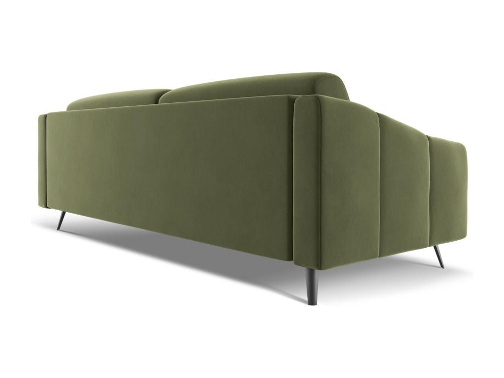4-seater velvet sofa - olive - Artvivrestore 48047VMUX