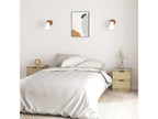 2-piece bedside tables, Oak, Artvivrestore, 40x40x50 cm, Chipboard, 66040ZVAT