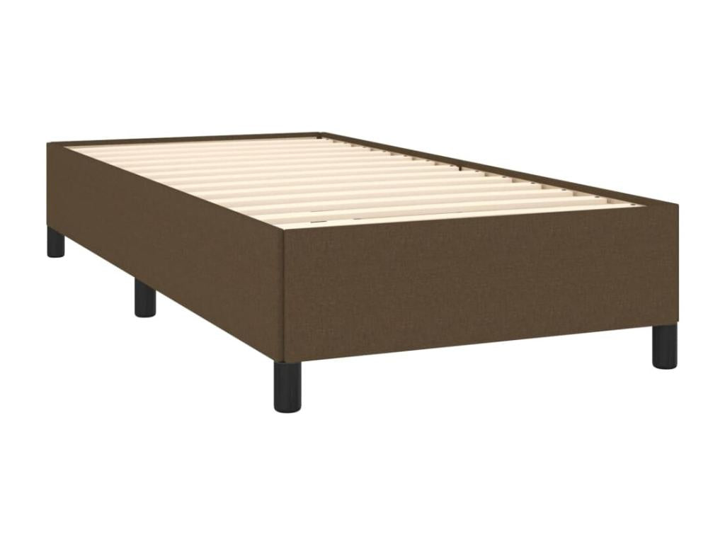 Upholstered bed base with mattress, dark brown, 100x200 cm, 58785FGZK