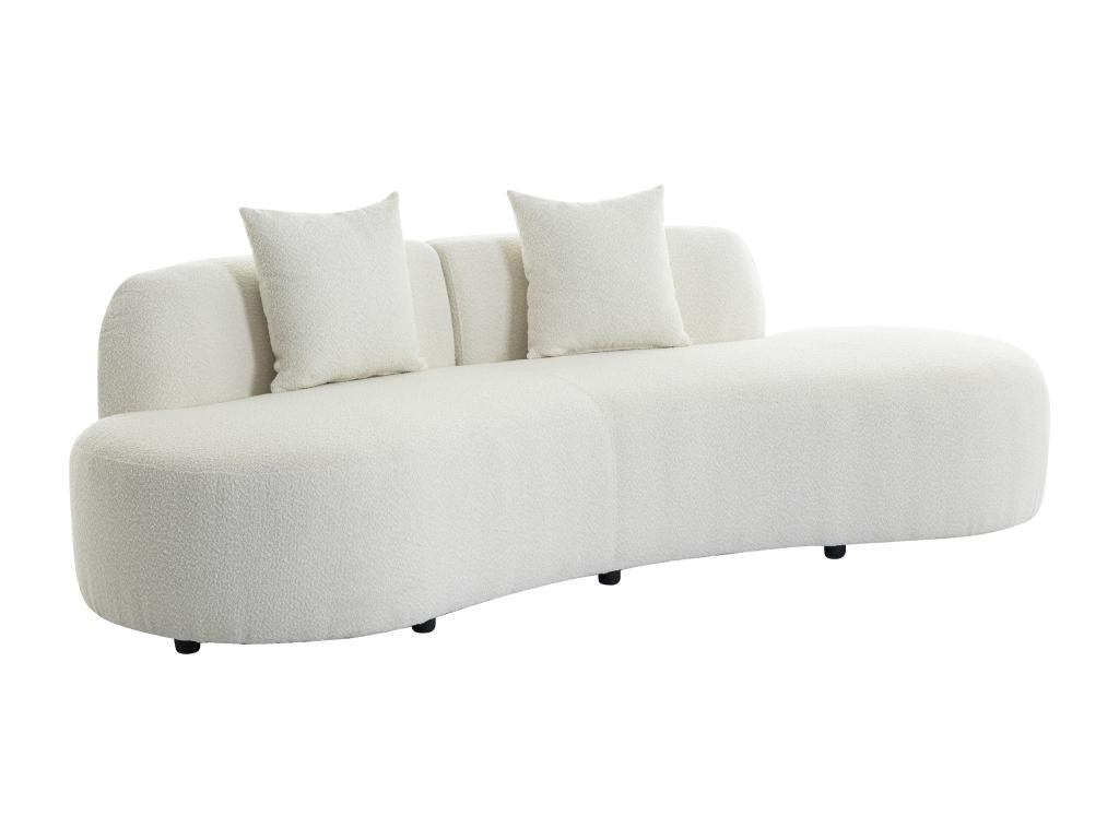 Maisonpuretop 68727UOTW 3-seater sofa in white bouclé fabric