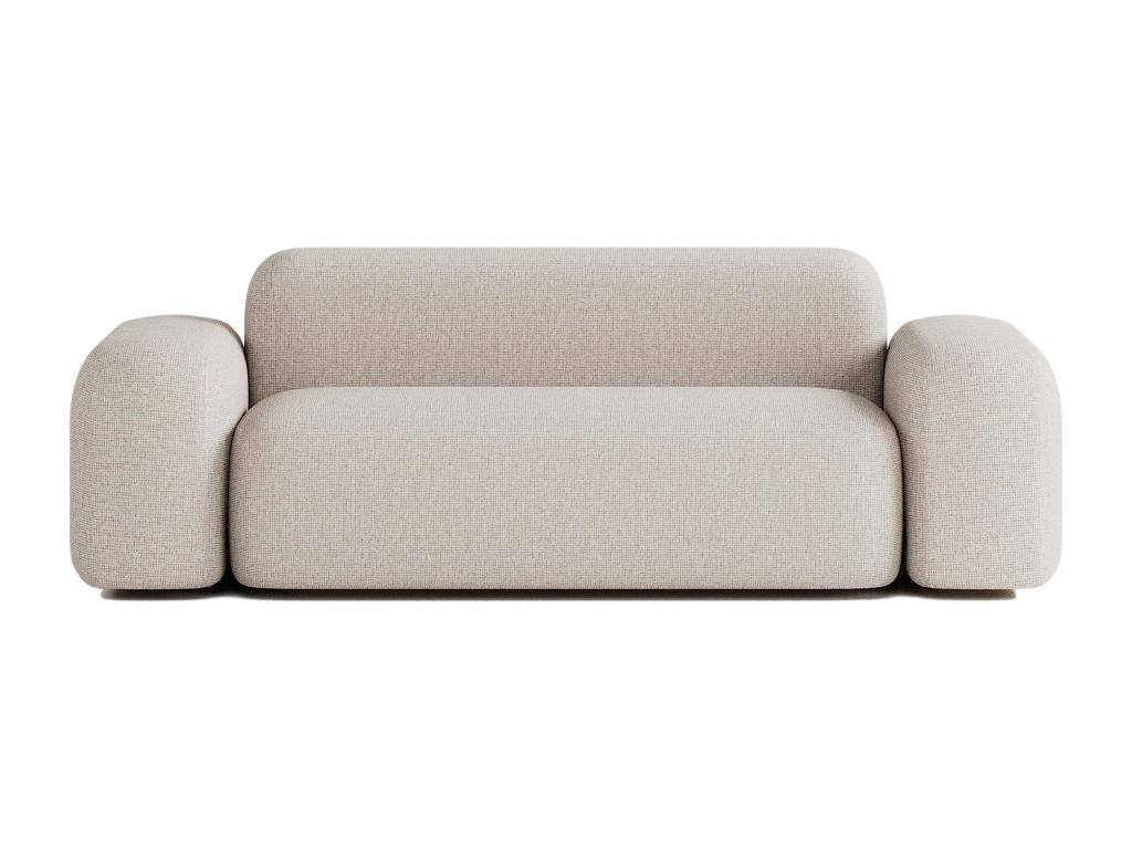 Max Contemporary 2-Seater Straight Sofa in Beige Fabric 73210WVLT
