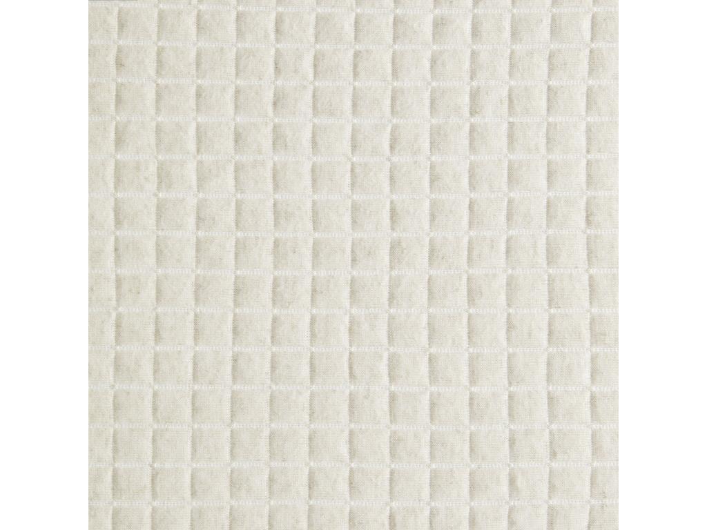 Natural ecru upholstered decorative bed base, Aube - Maisonpuretop 2x80x200 01562YBWA