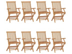 Garden chairs, set of 8, solid teak wood, 77110JOYR