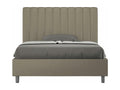 Single bed with upholstered slatted base 120x210 cm cappuccino faux leather Maisonpuretop 24043IWQJ