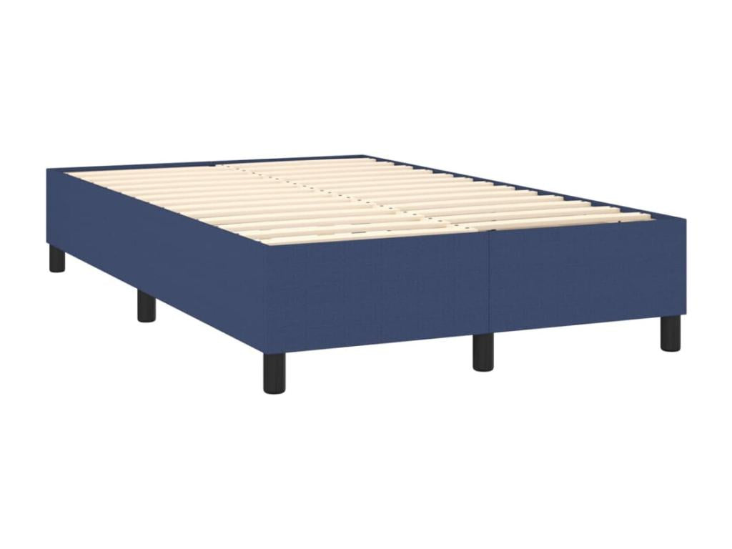 Upholstered bed base with mattress, blue, 120x200 cm, fabric, 46338FUUV