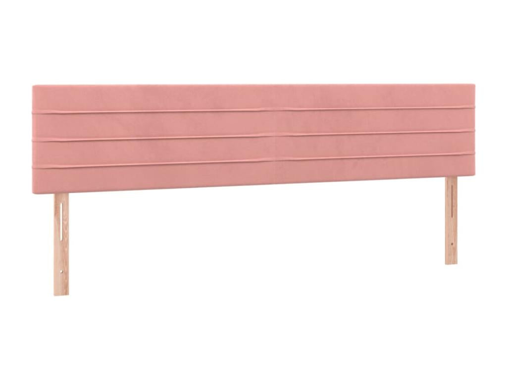 Pink LED Headboard 200x5x78/88 cm Velvet 87185PVIC