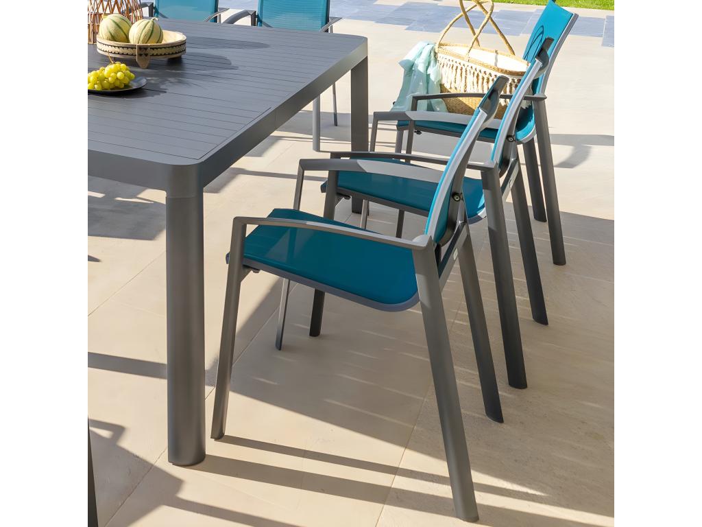 Artvivrestore outdoor armchair, duck blue/graphite, Artvivrestore 62822GMQZ