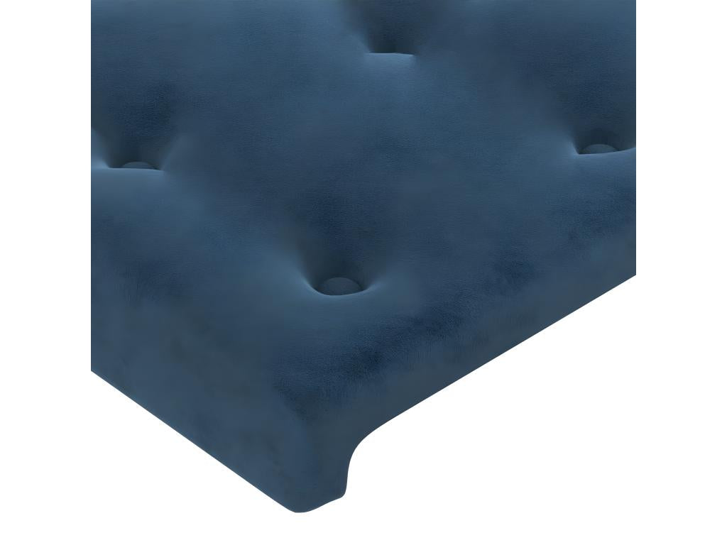 Dark Blue LED Headboard 80x5x118/128 cm Velvet 39098VAWT