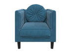 Armchair with blue velvet cushion 56033EZNM