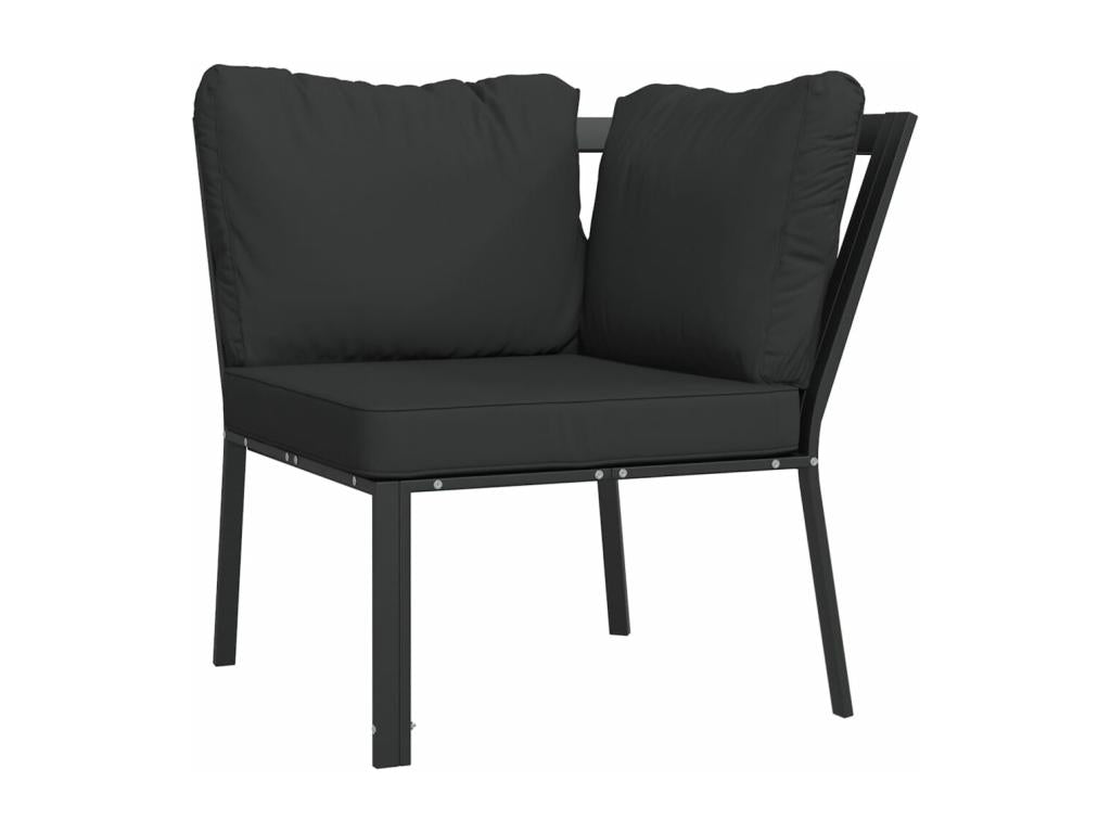 6-piece garden furniture set with cushions, steel grey 80724DVKO