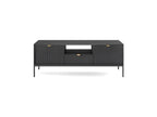Black TV Stand 154x56x39cm Maisonpuretop Hi-Fi Cabinet, TV Stand, Freestanding 09900URVQ