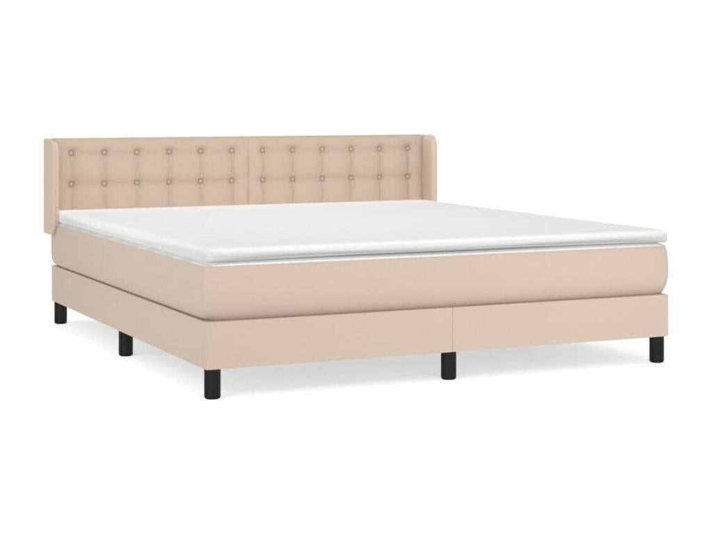 Upholstered divan bed with Cappuccino mattress 160x200 cm 79645MRGT
