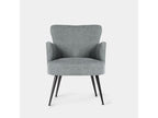 Grey fabric reading chair 67x83 cm - Artvivrestore 22230CPWW