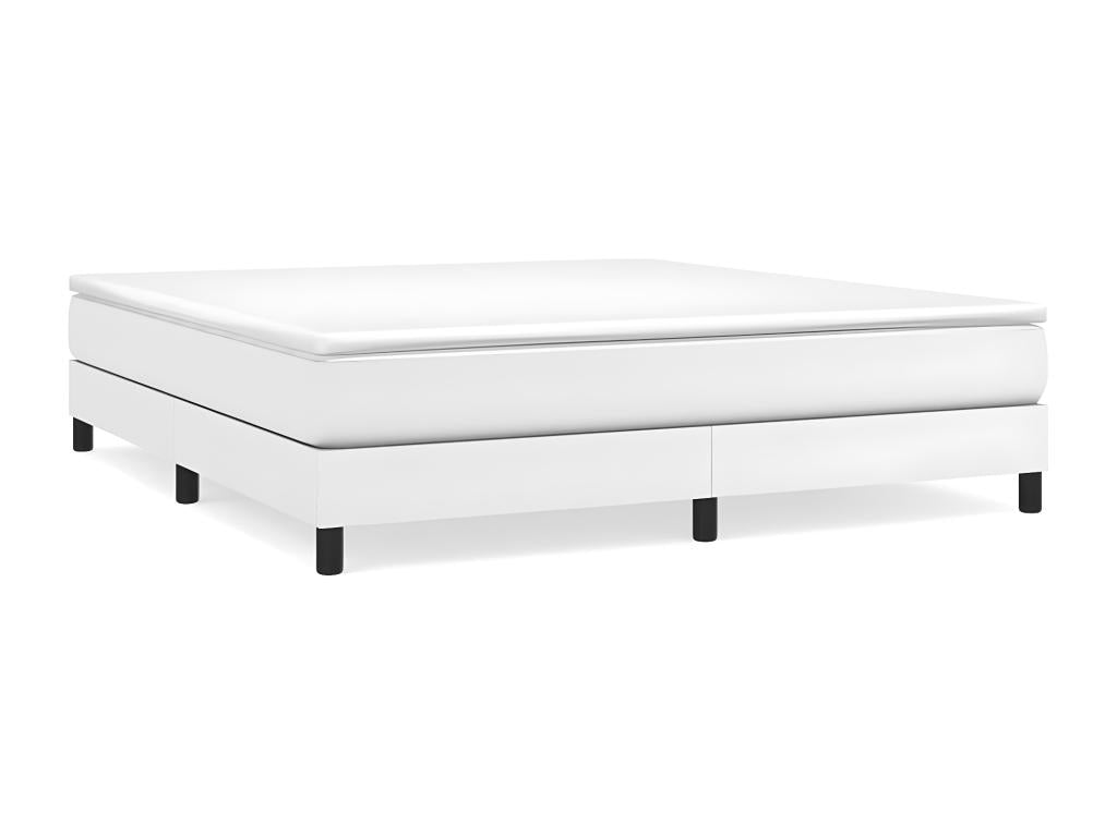 Maisonpuretop bed base with mattress, white, 180x200 cm, faux leather, 53524OTUK