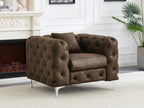Artvivrestore armchair in aged leather-look microfiber, Artvivrestore 43739IHYA