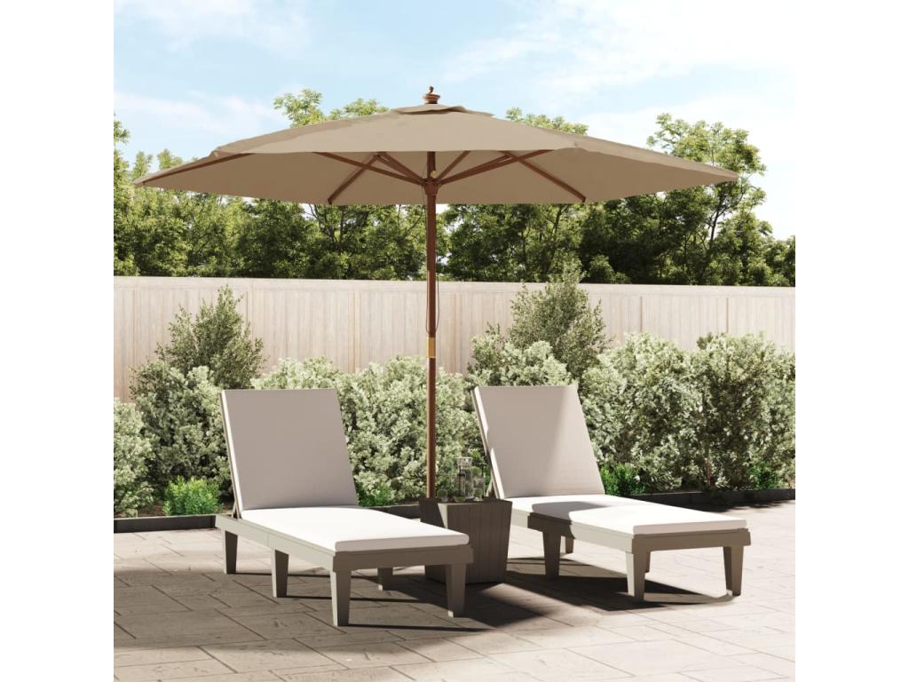 Garden parasol with wooden pole Maisonpuretop 299x240 cm 88052GATJ