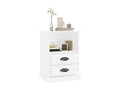 High-gloss white bedside table 43x36x60 cm 07901VWCN