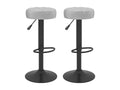 2-Piece Bar Stools, Grey Velvet 83818XOEO