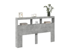 Bedside wardrobe with LED lighting, concrete grey, 160x17x102 cm, 51513DKGM