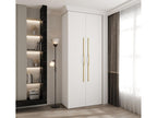 Maisonpuretop 2 Hinged Door Wardrobe 245.5/100/50 2 Doors White/Gold 32173ONPG