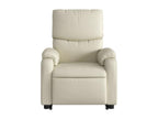 Cream Faux Leather Reclining Armchair 42956RPKN