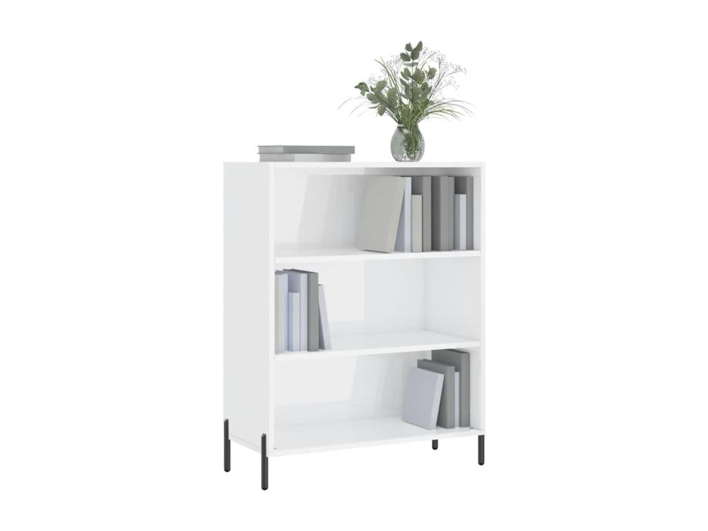 High-gloss white shelving unit 69.5x32.5x90 cm 75618WEAZ
