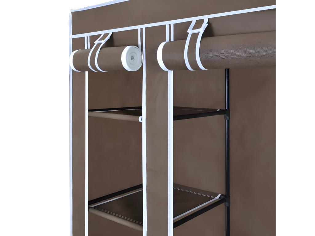 Wardrobe with compartments and rods 45x150x176 cm Brown 91368VGXU