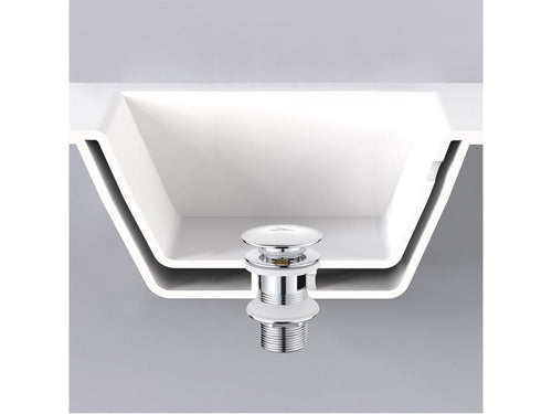 Arc Brass Single-Hole Basin Mixer Tap with Removable Aerator, Pop-up Waste with Automatic Overflow, Universal 64928VYUE