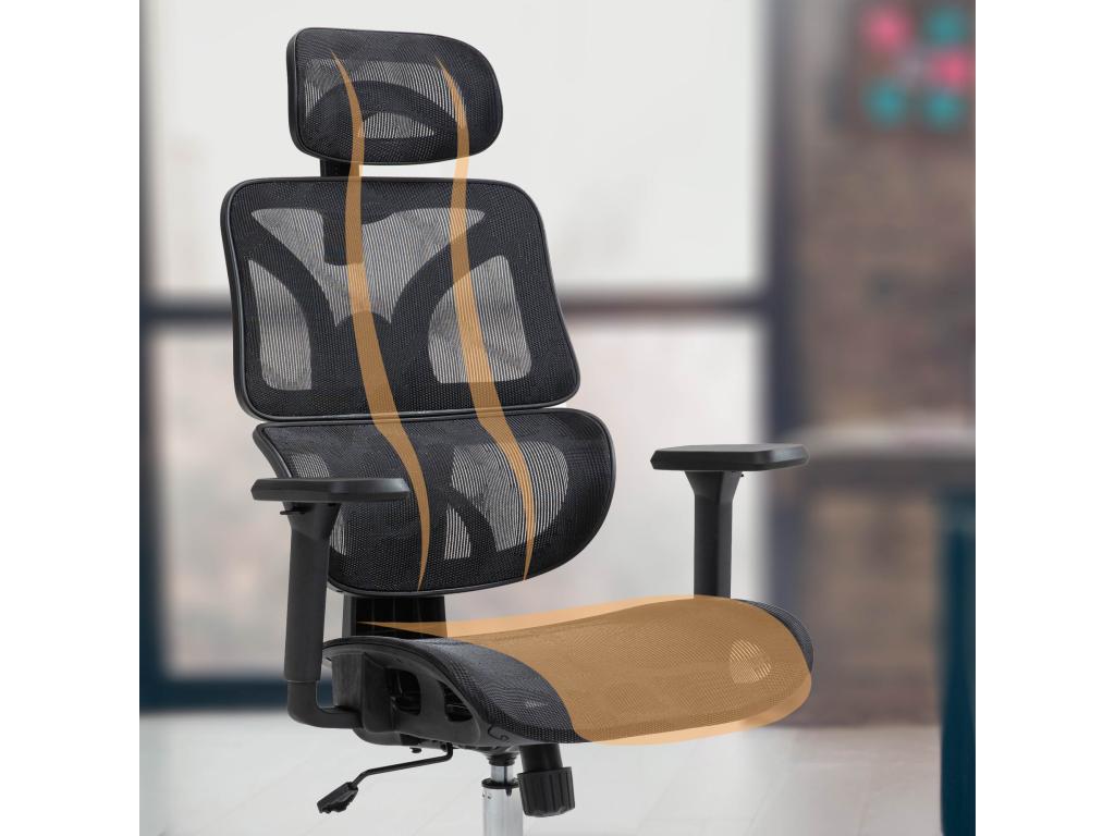 Office chair - Fabric by Maisonpuretop / Plastic - Black - Maisonpuretop 31937BTSE