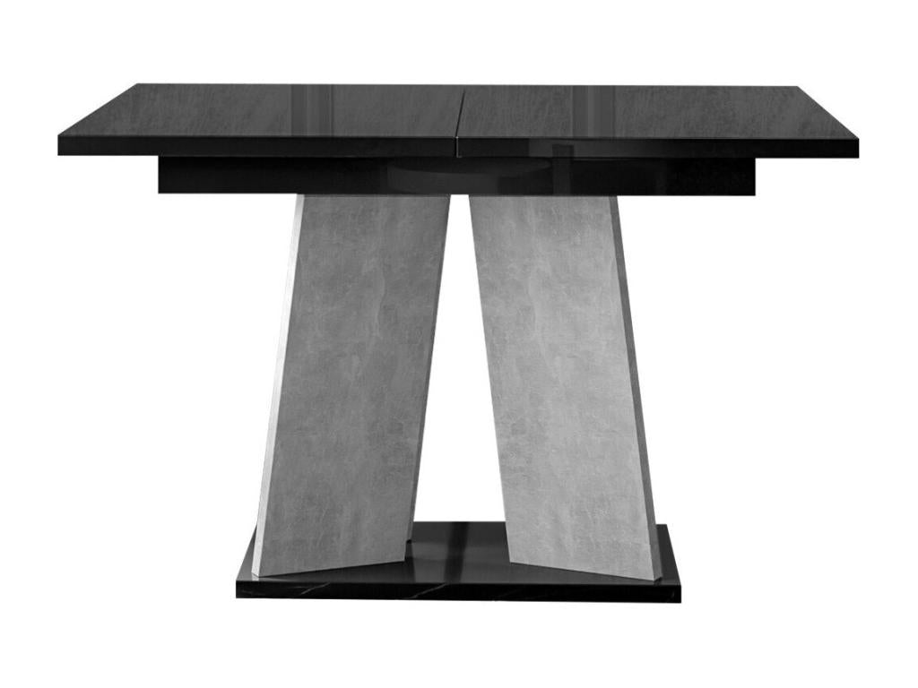 Maisonpuretop 107 Concrete Table - Glossy Black 75x90x120cm Extension Laminate 87132CRNV