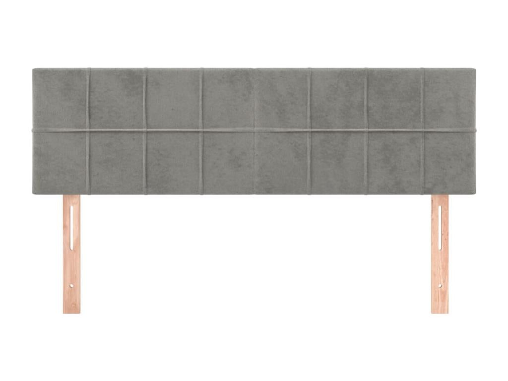 2-Piece Headboard Set, Light Grey, 72x5x78/88 cm, Velvet, 57088SMUC
