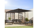 Rectangular cantilever parasol 3x4 m - Artvivrestore - Grey - Offset parasol, tiltable in 6 positions, 360° rotation. 66079VUQE