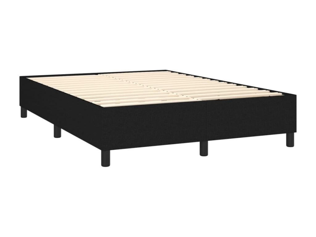 Maisonpuretop bed base with mattress, black, 140x190 cm, fabric, 74961HDOR