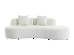 Maisonpuretop 68727UOTW 3-seater sofa in white bouclé fabric