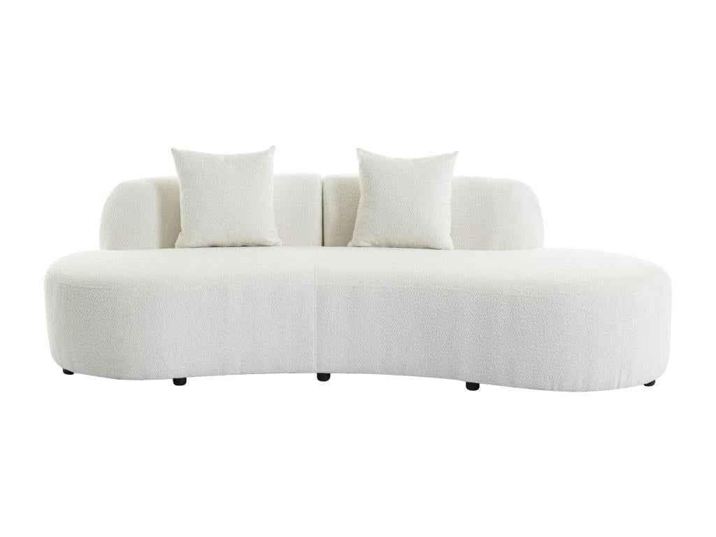 Maisonpuretop 68727UOTW 3-seater sofa in white bouclé fabric