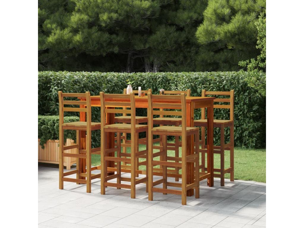 Set of 6 solid wood bar stools from Artvivrestore 87903YQXN