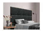 Artvivrestore Upholstered Headboard in Artvivrestore Fabric, Composed of Interchangeable Self-Adhesive Bed Panels for Luxury Bedroom, Black, 190 cm, 99826XPIS