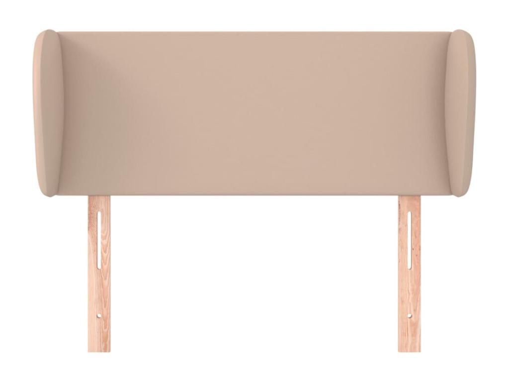 Headboard with wings, Cappuccino color, 103x23x78/88 cm, Faux leather, 59143BIIU