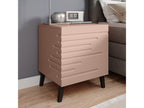 Max 74041PVUI Matte Pink Designer Bedside Table x2