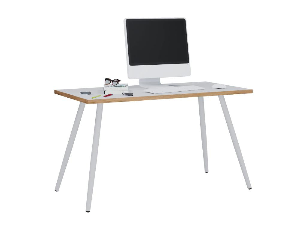 Calmetop Desk, Computer Table, Scandinavian Retro Look, 110x50 cm, White / White 43319GNLT