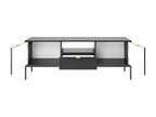 Black TV Stand 154x56x39cm Maisonpuretop Hi-Fi Cabinet, TV Stand, Freestanding 09900URVQ