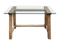Brown Wood and Glass Top Desk - Originally from Artvivrestore 97011RMED