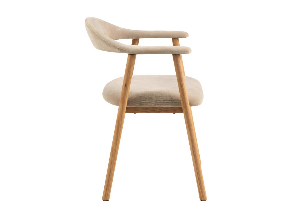 Maisonpuretop - Set of 2 fabric and wood dining chairs - Beige 88160LRLH