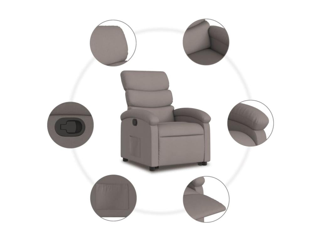 Artvivrestore reclining armchair, fabric, 26724ALHA